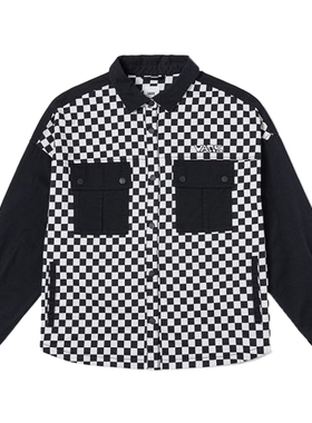 优购VANS范斯女子CHECKER BLOCKING运动休闲长袖衬衫VN000NFAEC5
