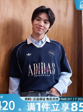 adidas阿迪达斯三叶草男子翻领POLO衫休闲短袖T恤KW5684 KY2192