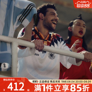 adidas阿迪达斯男子世界杯德国队1994休闲球衣运动短袖T恤JN3705