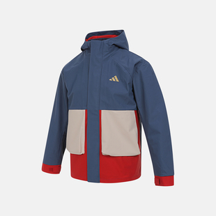 优购adidas阿迪达斯男大童运动训练休闲针织连帽夹克外套KV6904