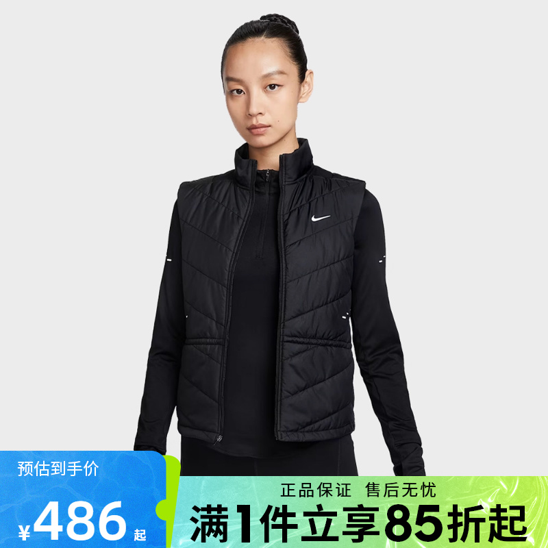 优购NIKE耐克女子保暖运动跑步休闲棉服马甲HV2656-010