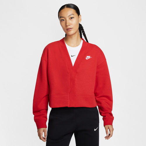 优购NIKE耐克女子运动休闲宽松V领开衫夹克外套IF5456-657