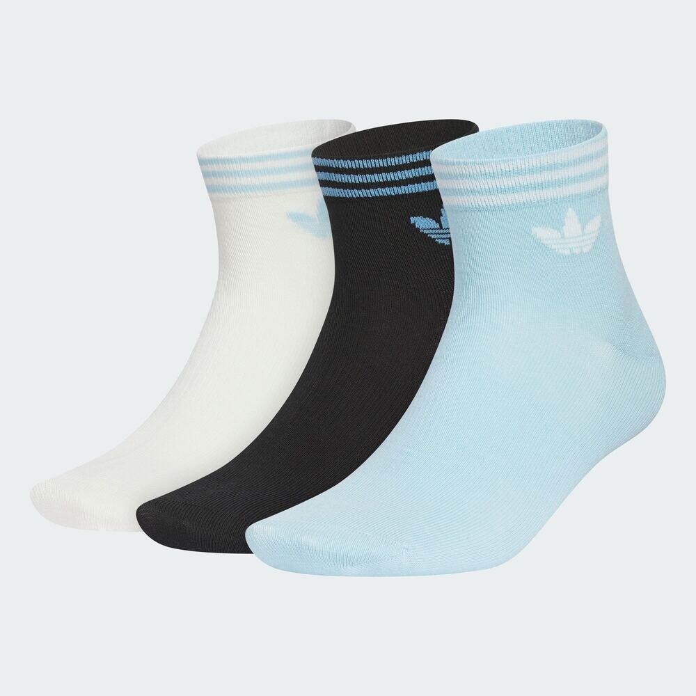 优购adidas阿迪达斯三叶草男女ORI TREF ANK 3P休闲袜子KF4997
