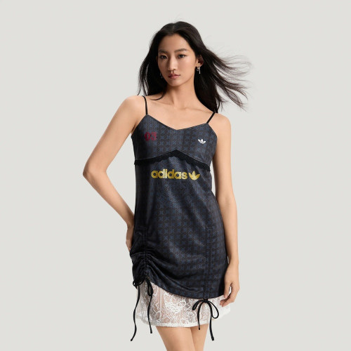 优购adidas阿迪达斯三叶草女子BLK DRESS运动休闲连衣裙KU4752