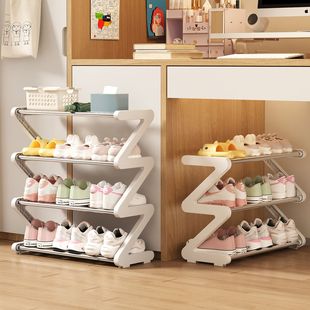 入户门鞋架家用门口小型窄款简易收纳架宿舍租房多层省空间Z型架