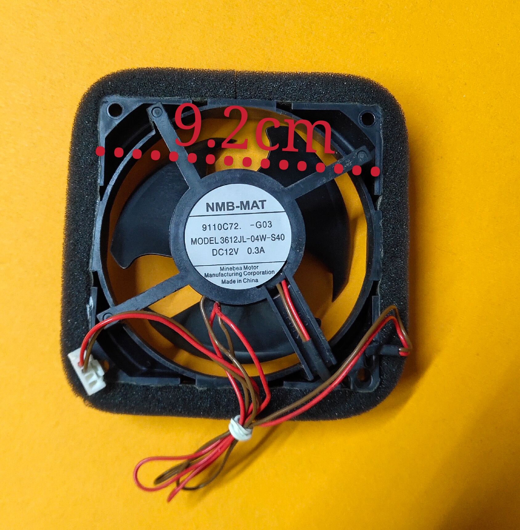 NMB-MAT MODEL3612JL-04W-S40 12V 0.3A 松下电冰箱散热风扇