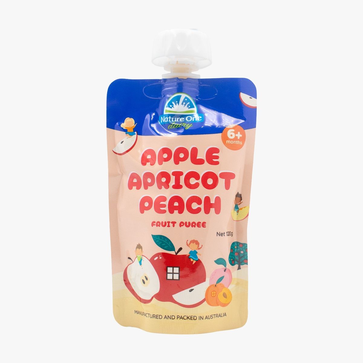 Nature One Dairy奥纯冠苹果杏子桃子果蓉120g婴儿辅食果蔬蓉进口