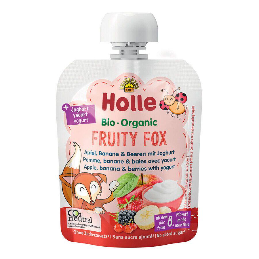 进口Holle 有机苹果香蕉野莓乳酪85克采用优质有机牛奶和水果制成