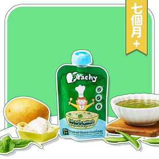 PEACHY 唧唧装鱼配菠菜和薯仔果蓉泥125克装辅食品蔬菜蓉果泥肉蓉