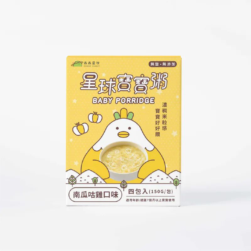 森林面食星球常温宝宝粥南瓜咕鸡味7个月+幼儿辅食1盒四包入600克