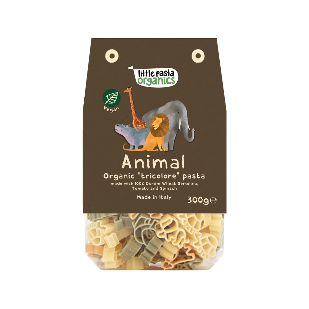 Little Pasta Organics有机蔬菜动物通粉300克营养高蛋白3岁+宝宝