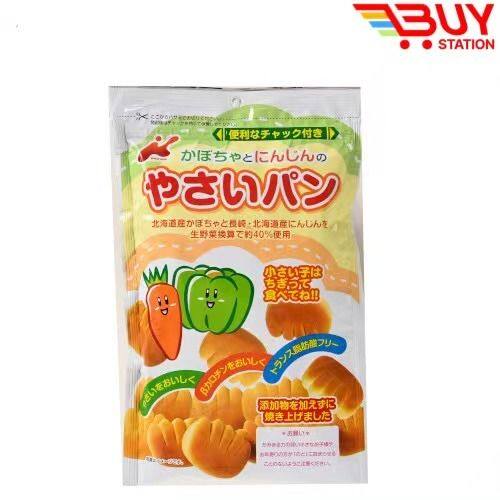 进口Canemas 10个月起婴儿蔬菜小面包南瓜+胡萝卜88g健康早餐零食