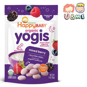 进口版禧贝 有机杂莓乳酪粒28g有习惯咀嚼固体食物的儿童休闲零食