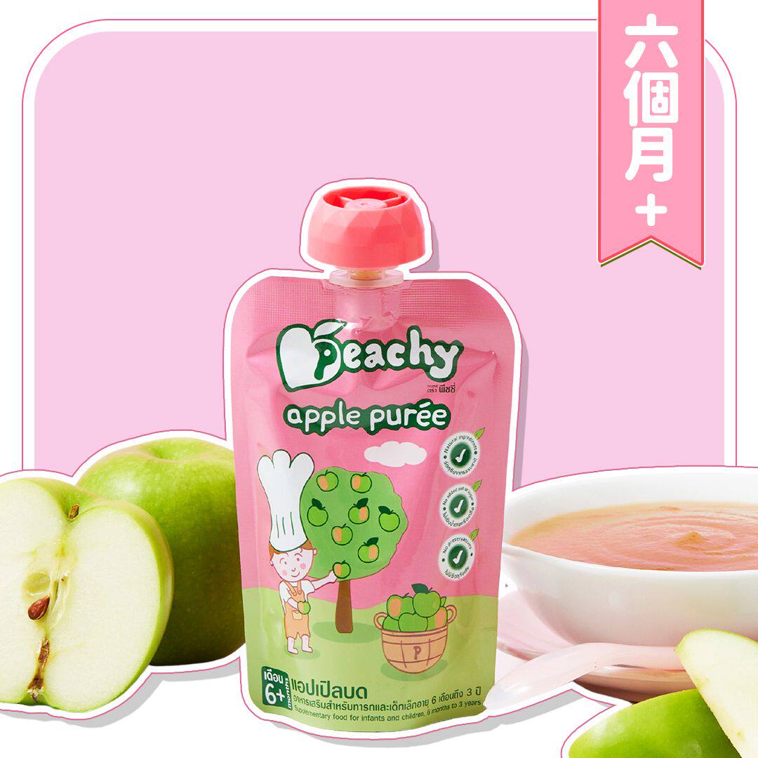 PEACHY 香港进口婴儿宝宝有机营养唧唧装苹果果蓉泥辅食食品100克