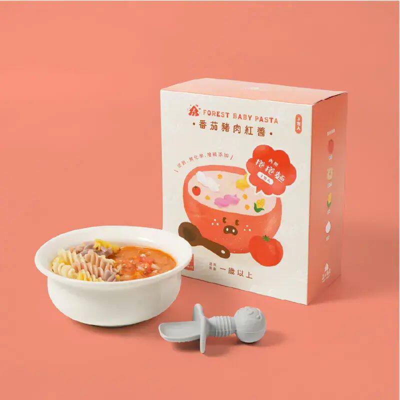 森林面食 番茄猪肉红酱3包x蔬果卷卷面1包盒婴儿辅食安心吃面条版