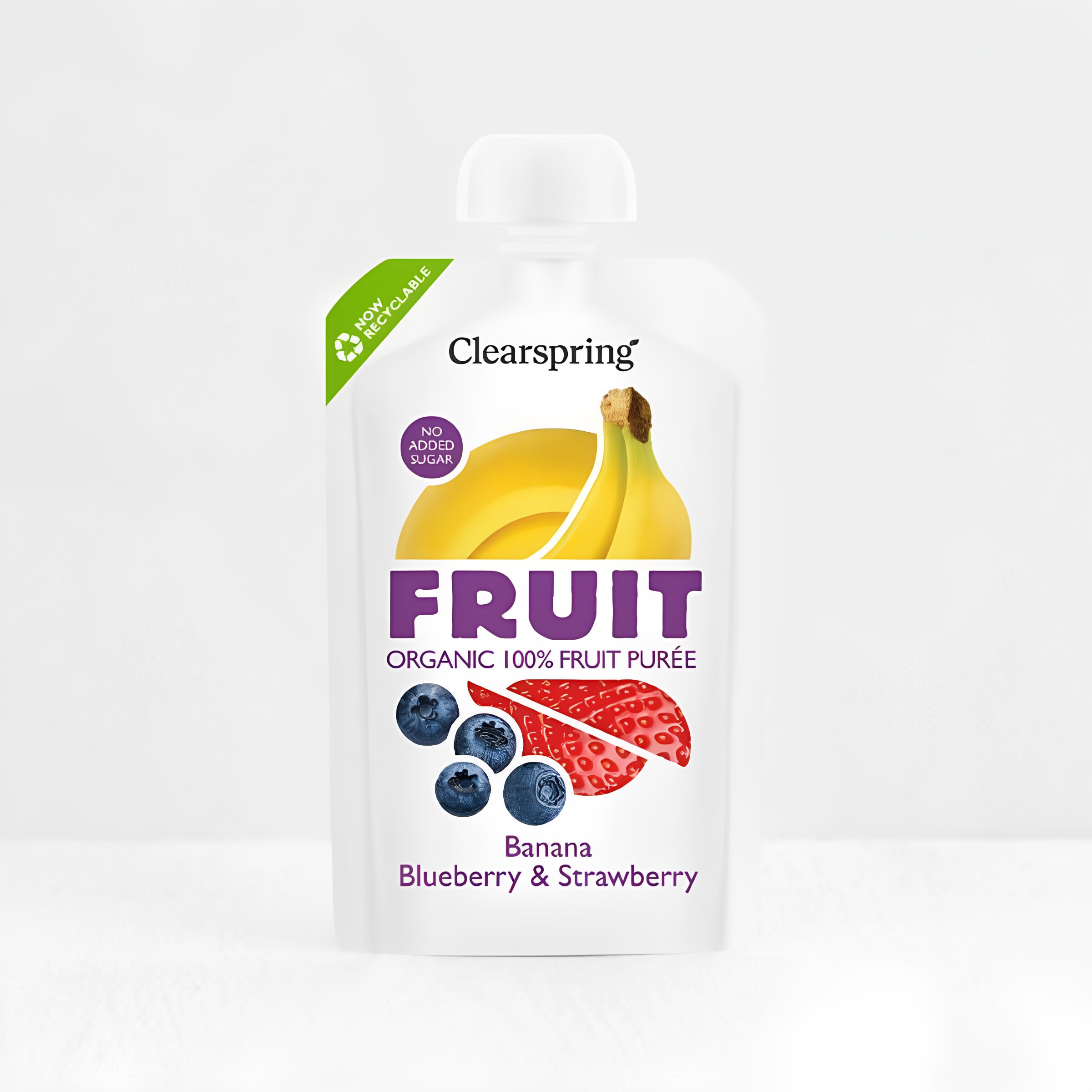 Clearspring 有机100%香蕉蓝莓士多啤梨味100g零食果泥天然无添加