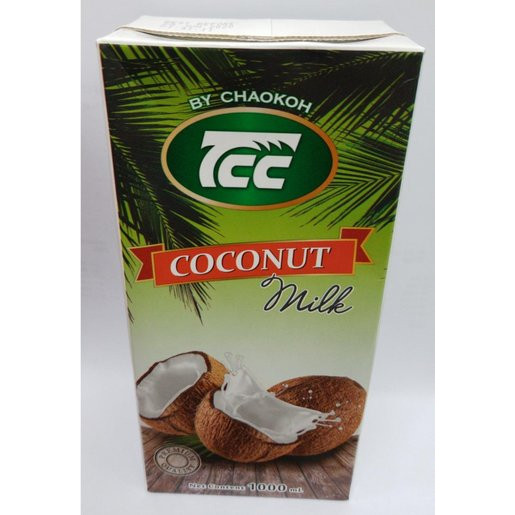 香港进口TCCCHAOKOH 100%泰国纯椰奶1公升x1盒原味即饮椰子汁饮料