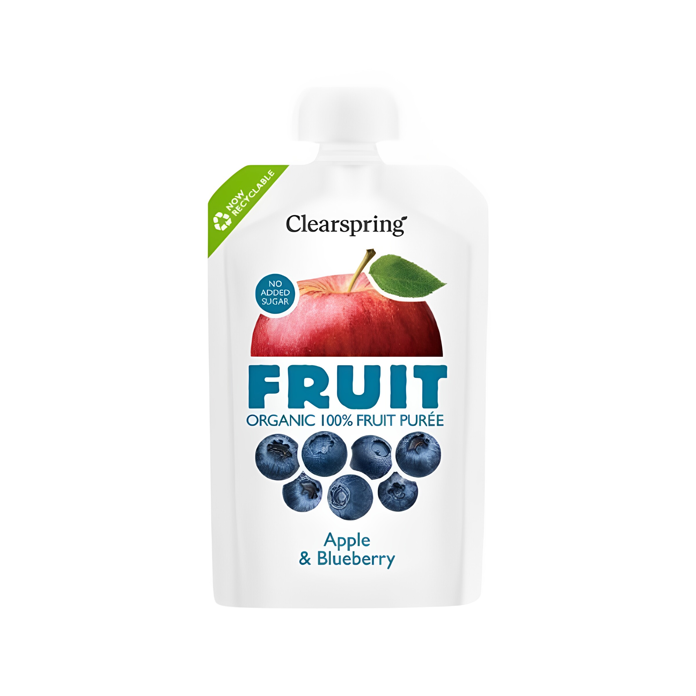 Clearspring 有机100%果蓉便携装苹果蓝莓味100g天然清甜零食果泥