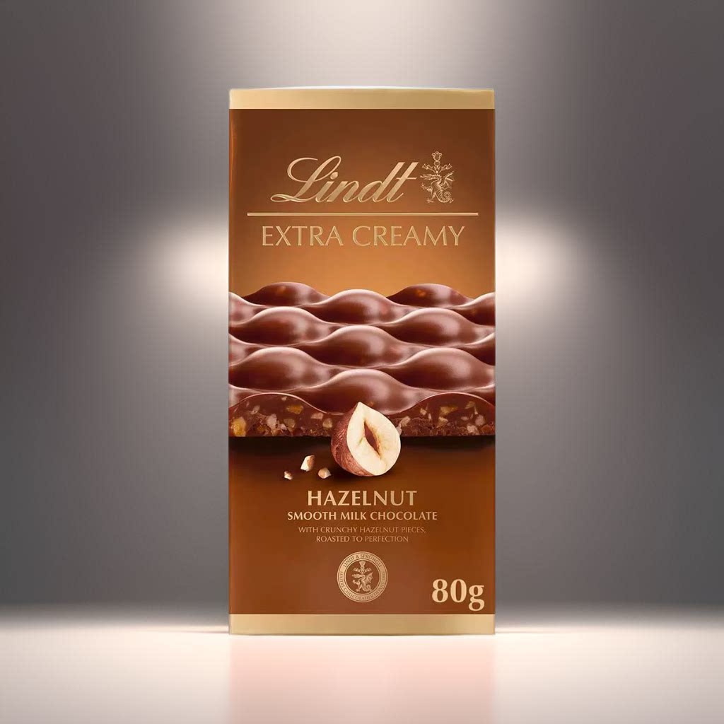 香港进口新年礼盒节日送礼特级醇滑牛奶榛子朱古力80G