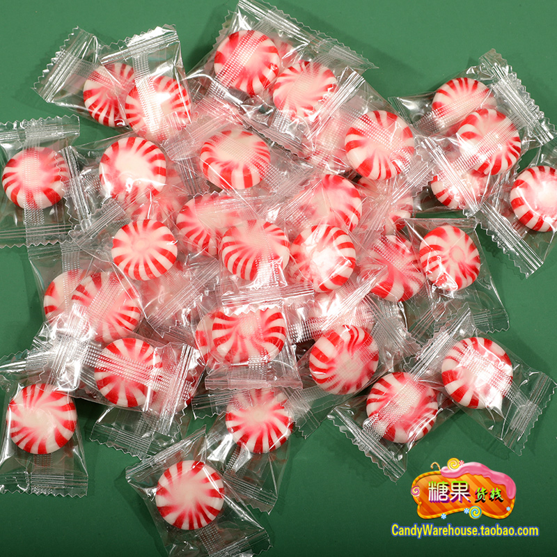 喜糖糖圣诞节红色薄荷糖