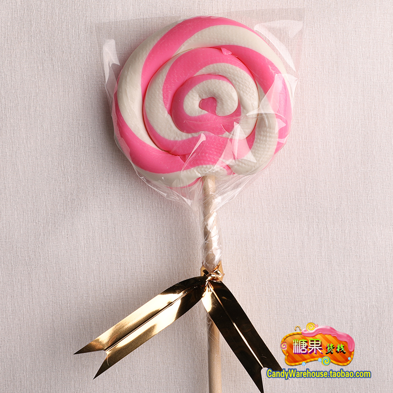 50克手工粉色波板糖棒棒糖蛋糕装饰 创意婚礼喜糖糖果桌甜品台
