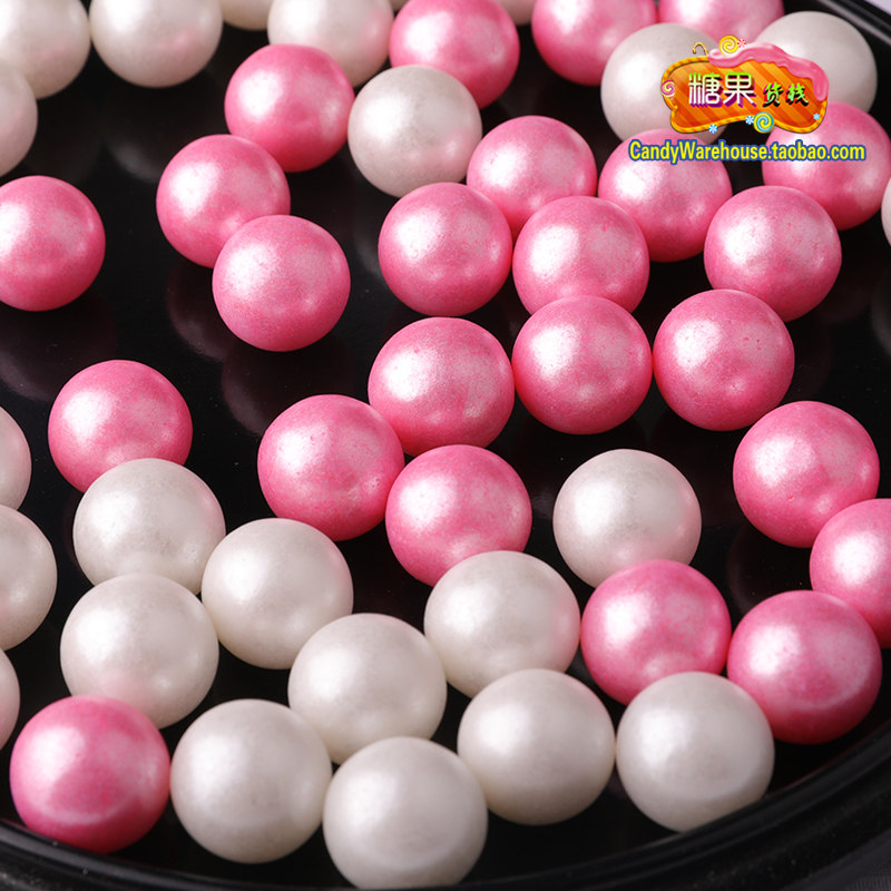 新款粉白珠光装饰摆台甜点糖豆