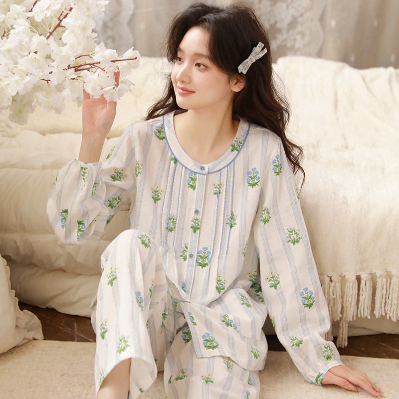 春季薄款女睡衣，舒适透气柔软