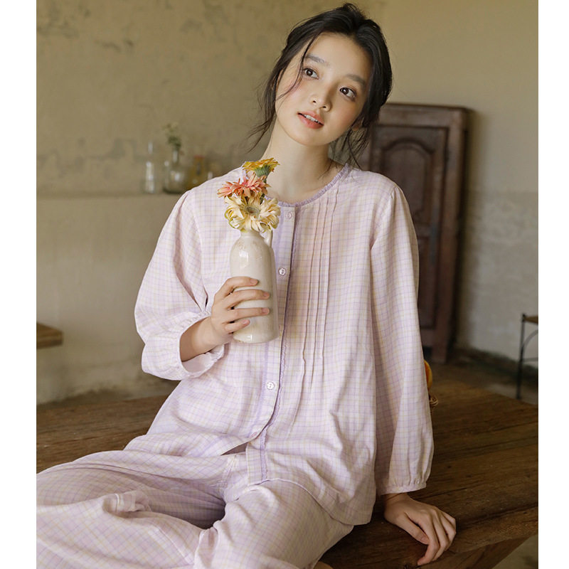 新款女全棉睡衣,舒适透气柔软