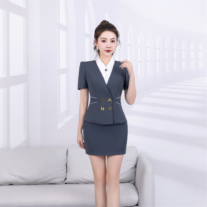 ktv服务员工作服男女套装酒店酒吧会所工衣短袖夜场dj公主工装夏