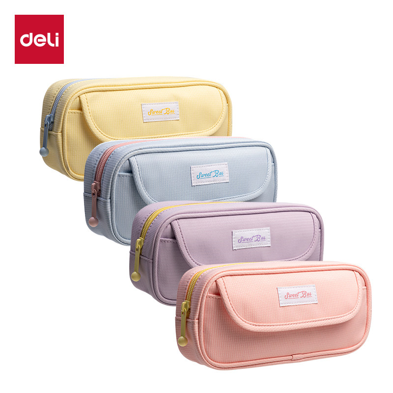 得力 甜甜巴士复合式多用途笔袋混-甜甜巴士