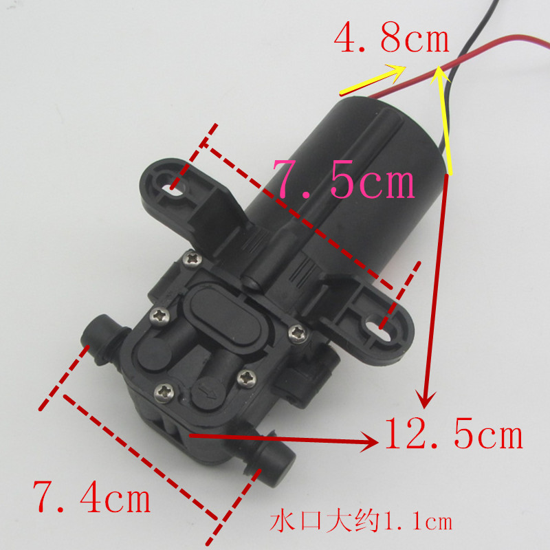 包邮12v电动喷雾器泵电机小水泵马达自吸隔膜泵智能泵洗车泵配件