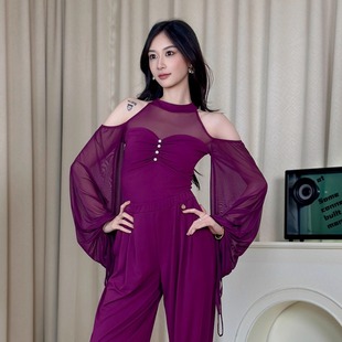 25年秋冬新款 跳舞练功服M616 交谊舞双人舞国标女士摩登舞上衣修身