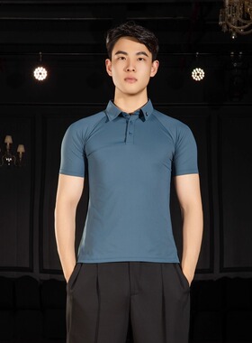 丹珍舞服男款上衣国标舞服蹈练功服摩登舞成人跳舞服装SN02