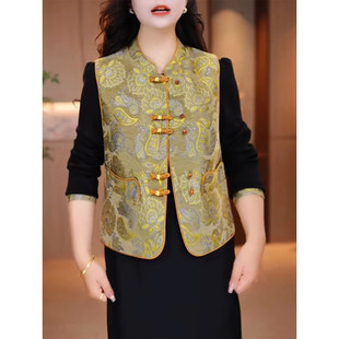 时尚 新款 气质优雅显瘦复古马甲外穿 国风马甲春季 新中式