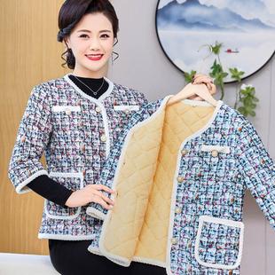棉衣外穿加绒加厚保暖中老年七分袖 马甲女半袖 马夹外套 短袖 秋冬款