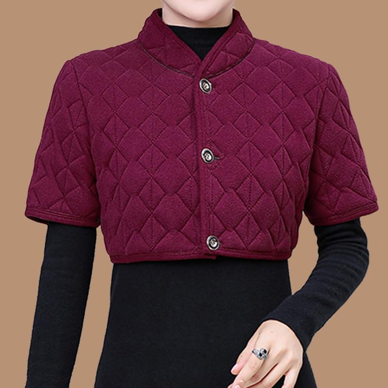 冬季加绒马甲保暖背心加大180斤200男女同款女士睡觉护肩颈椎坎肩