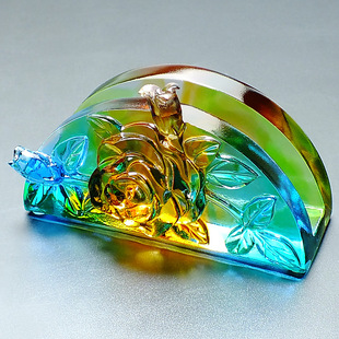 结婚十周年纪念品女老板办公桌名片摆件送闺蜜的精致礼物订婚琉璃