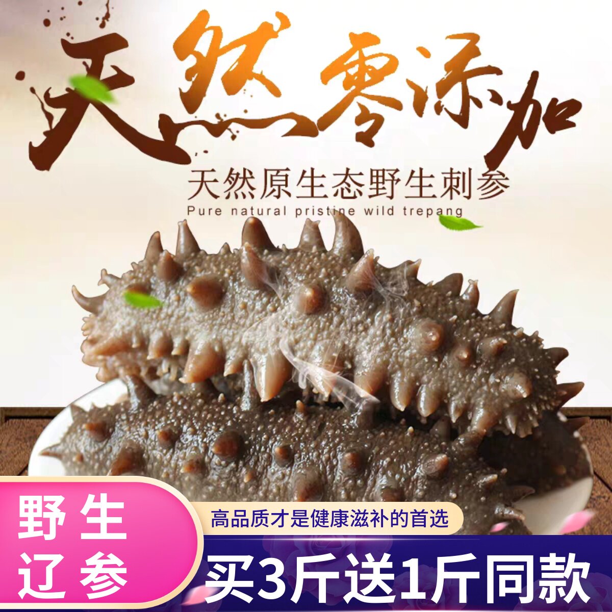 海参即食 大连野生即食海参单只装鲜活辽参500g特价 深海孕妇刺参