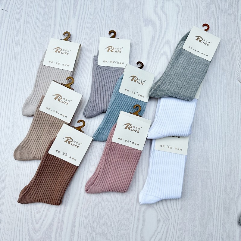瑞孚特袜子女袜双针棉袜