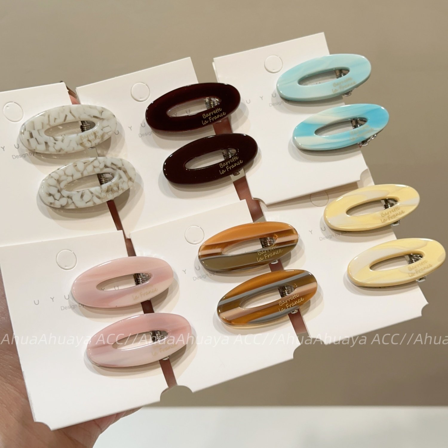 甜美时尚粉色黄色醋酸金标小椭圆鸭嘴夹韩版简约发夹边夹刘海对夹,饰品/流行首饰/时尚饰品新,发饰,淘宝优惠券,粉丝福利购,淘宝优惠卷