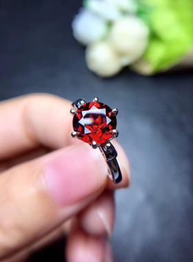 莫桑比克纯银镀18k白金戒指包邮