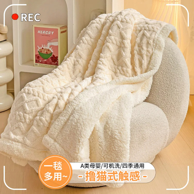 【A类母婴级】羊羔绒双面毛毯