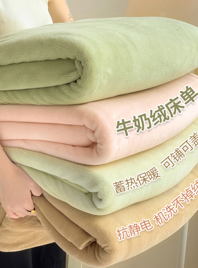 冬季加绒床单单件法兰绒珊瑚绒毯学生宿舍冬天牛奶绒加厚被单枕套