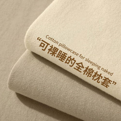 新疆全棉100水洗棉枕套家用一对装纯棉枕头套4874单个枕芯内胆套2