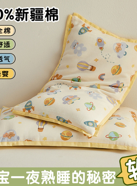 儿童棉花枕小枕头6岁以下纯棉枕芯A类宝宝枕睡眠全棉1到3岁可拆洗