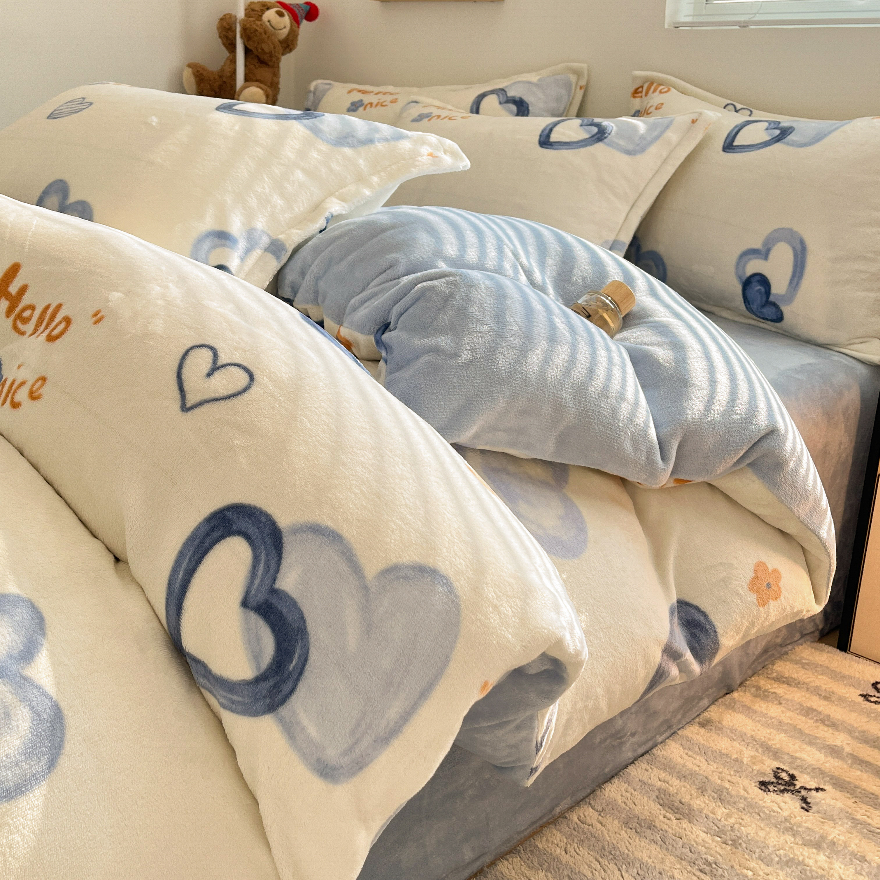 加厚牛奶绒被子被芯大豆被全套一整套冬被保暖绒被套冬季可拆棉被,床上用品,化纤被,淘宝优惠券,粉丝福利购,淘宝优惠卷