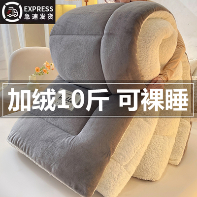 【加厚10斤!】A级羊羔绒毛毯冬被