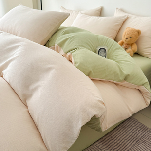 双层纱被套单件150x200x230cm单独床单被罩非全棉纯棉床上三件套4