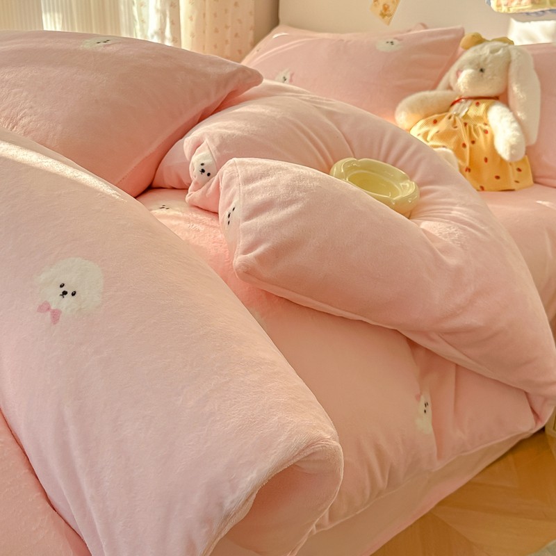 【A类母婴可用】加厚牛奶绒被套