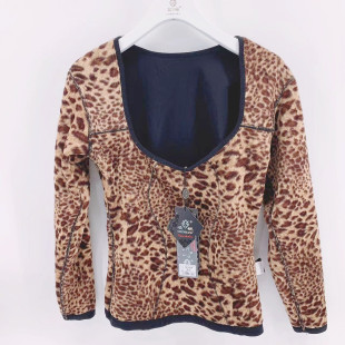 包邮秋冬加绒加厚保暖豹纹塑身衣收腹束腰护腰束身背心美体托胸衣